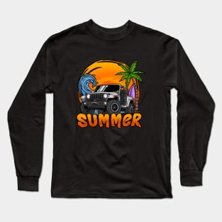 Jeep Wrangler Summer Holiday - White Long Sleeve T-Shirt